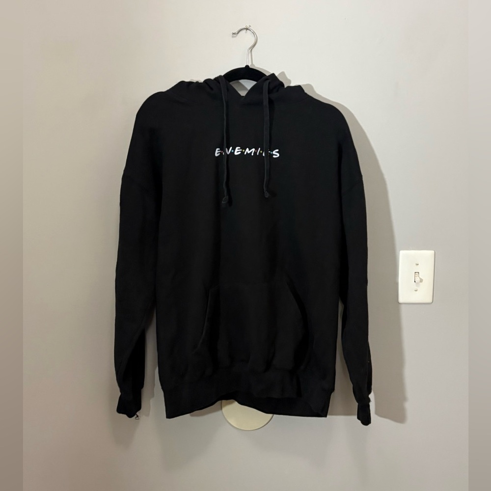 Rue21 Black Hoodie with White Text